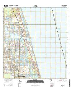 Jupiter Florida Current topographic map, 1:24000 scale, 7.5 X 7.5 Minute, Year 2015