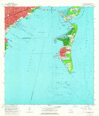 Key Biscayne Florida Historical topographic map, 1:24000 scale, 7.5 X 7.5 Minute, Year 1962