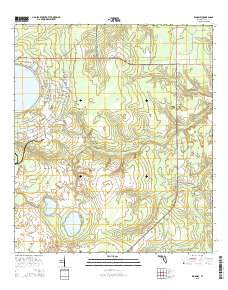 Kingsley Florida Current topographic map, 1:24000 scale, 7.5 X 7.5 Minute, Year 2015