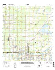 La Belle Florida Current topographic map, 1:24000 scale, 7.5 X 7.5 Minute, Year 2015