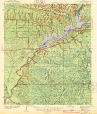Lake Talquin Florida Historical topographic map, 1:62500 scale, 15 X 15 Minute, Year 1943