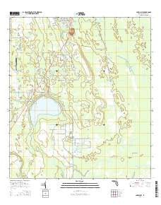 Lake Ashby Florida Current topographic map, 1:24000 scale, 7.5 X 7.5 Minute, Year 2015