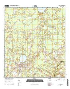 Lake Butler Florida Current topographic map, 1:24000 scale, 7.5 X 7.5 Minute, Year 2015