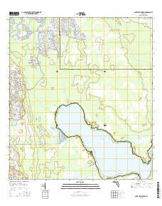 Lake Hatchineha Florida Current topographic map, 1:24000 scale, 7.5 X 7.5 Minute, Year 2015