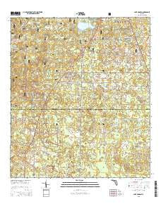 Lake Munson Florida Current topographic map, 1:24000 scale, 7.5 X 7.5 Minute, Year 2015