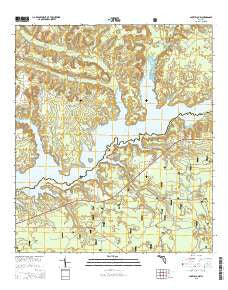 Lake Talquin Florida Current topographic map, 1:24000 scale, 7.5 X 7.5 Minute, Year 2015
