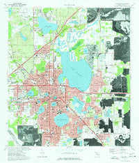 Lakeland Florida Historical topographic map, 1:24000 scale, 7.5 X 7.5 Minute, Year 1975
