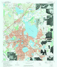 Lakeland Florida Historical topographic map, 1:24000 scale, 7.5 X 7.5 Minute, Year 1975
