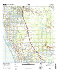 Laurel Florida Current topographic map, 1:24000 scale, 7.5 X 7.5 Minute, Year 2015