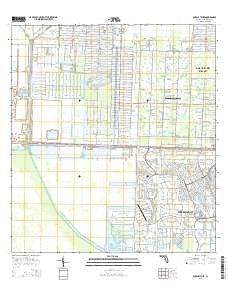 Loxahatchee Florida Current topographic map, 1:24000 scale, 7.5 X 7.5 Minute, Year 2015