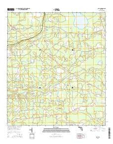 Lulu Florida Current topographic map, 1:24000 scale, 7.5 X 7.5 Minute, Year 2015
