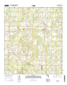Malone Florida Current topographic map, 1:24000 scale, 7.5 X 7.5 Minute, Year 2015