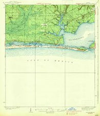 Mary Esther Florida Historical topographic map, 1:62500 scale, 15 X 15 Minute, Year 1938