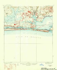 Mary Esther Florida Historical topographic map, 1:62500 scale, 15 X 15 Minute, Year 1938