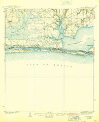Mary Esther Florida Historical topographic map, 1:62500 scale, 15 X 15 Minute, Year 1938