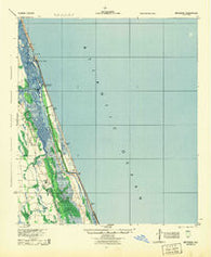 Matanzas Florida Historical topographic map, 1:62500 scale, 15 X 15 Minute, Year 1944