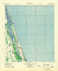 Matanzas Florida Historical topographic map, 1:62500 scale, 15 X 15 Minute, Year 1944