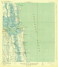Mayport Florida Historical topographic map, 1:62500 scale, 15 X 15 Minute, Year 1918