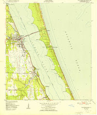 Melbourne East Florida Historical topographic map, 1:24000 scale, 7.5 X 7.5 Minute, Year 1951