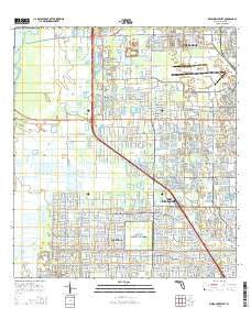 Melbourne West Florida Current topographic map, 1:24000 scale, 7.5 X 7.5 Minute, Year 2015