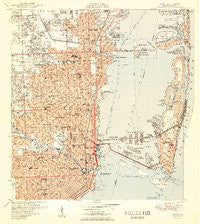 Miami Florida Historical topographic map, 1:24000 scale, 7.5 X 7.5 Minute, Year 1950