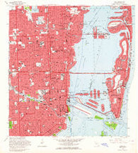 Miami Florida Historical topographic map, 1:24000 scale, 7.5 X 7.5 Minute, Year 1962