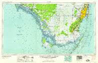 Miami Florida Historical topographic map, 1:250000 scale, 1 X 2 Degree, Year 1958