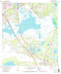 Micanopy Florida Historical topographic map, 1:24000 scale, 7.5 X 7.5 Minute, Year 1966