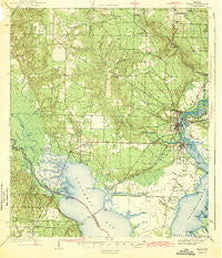 Milton Florida Historical topographic map, 1:62500 scale, 15 X 15 Minute, Year 1943