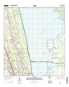 Mims Florida Current topographic map, 1:24000 scale, 7.5 X 7.5 Minute, Year 2015