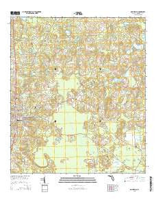 Monticello Florida Current topographic map, 1:24000 scale, 7.5 X 7.5 Minute, Year 2015