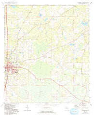 Monticello Florida Historical topographic map, 1:24000 scale, 7.5 X 7.5 Minute, Year 1963