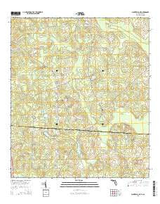 Monticello NE Florida Current topographic map, 1:24000 scale, 7.5 X 7.5 Minute, Year 2015