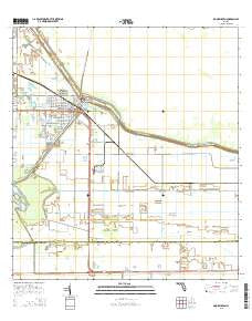 Moore Haven Florida Current topographic map, 1:24000 scale, 7.5 X 7.5 Minute, Year 2015
