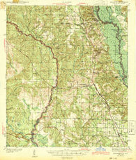 Muscogee Alabama Historical topographic map, 1:62500 scale, 15 X 15 Minute, Year 1943
