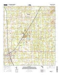 Newberry Florida Current topographic map, 1:24000 scale, 7.5 X 7.5 Minute, Year 2015