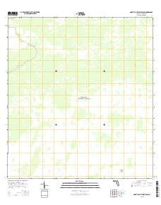 North of Fiftymile Bend Florida Current topographic map, 1:24000 scale, 7.5 X 7.5 Minute, Year 2015