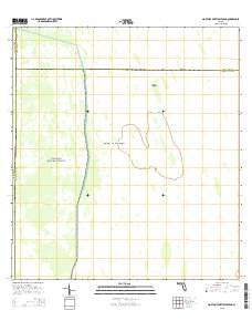 North of Fortymile Bend Florida Current topographic map, 1:24000 scale, 7.5 X 7.5 Minute, Year 2015