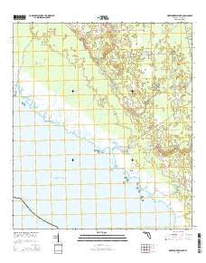 Okefenokee Slough Florida Current topographic map, 1:24000 scale, 7.5 X 7.5 Minute, Year 2015