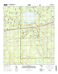 Olustee Florida Current topographic map, 1:24000 scale, 7.5 X 7.5 Minute, Year 2015