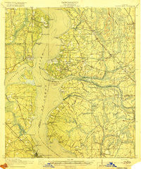 Orange Park Florida Historical topographic map, 1:62500 scale, 15 X 15 Minute, Year 1918