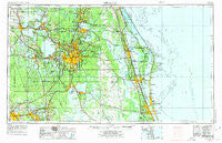 Orlando Florida Historical topographic map, 1:250000 scale, 1 X 2 Degree, Year 1955