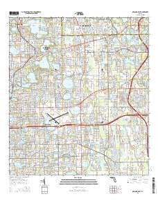Orlando East Florida Current topographic map, 1:24000 scale, 7.5 X 7.5 Minute, Year 2015