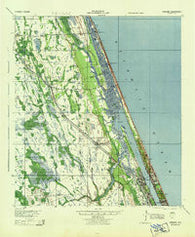 Ormond Florida Historical topographic map, 1:62500 scale, 15 X 15 Minute, Year 1944
