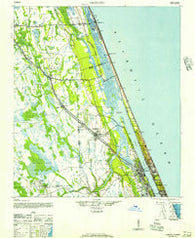 Ormond Florida Historical topographic map, 1:62500 scale, 15 X 15 Minute, Year 1944