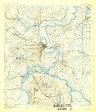 Palatka Florida Historical topographic map, 1:62500 scale, 15 X 15 Minute, Year 1915
