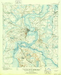 Palatka Florida Historical topographic map, 1:62500 scale, 15 X 15 Minute, Year 1915