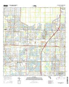 Palm Beach Farms Florida Current topographic map, 1:24000 scale, 7.5 X 7.5 Minute, Year 2015
