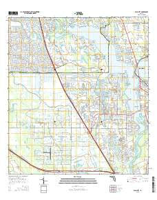 Palm City Florida Current topographic map, 1:24000 scale, 7.5 X 7.5 Minute, Year 2015