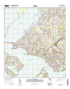 Panama City Florida Current topographic map, 1:24000 scale, 7.5 X 7.5 Minute, Year 2015